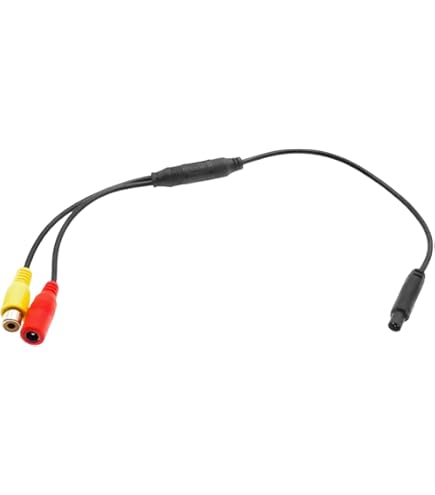 A ABSOPRO Adattatore per Telecamera per Auto 4 Pin a RCA M12 Adattatore Femmina 4 Pin a RCA AV DC Maschio Cavo Connettore Monitor Video