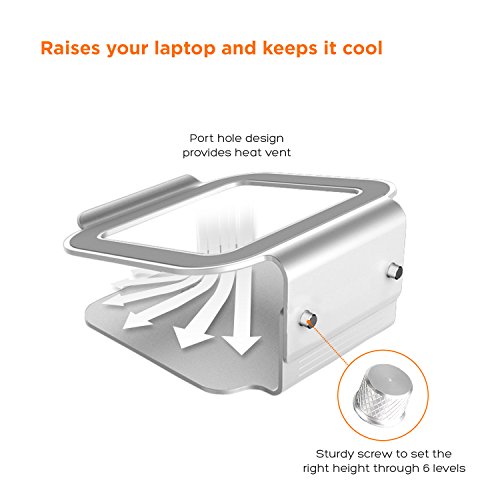 Urbo Verstellbarer Notebook-Ständer mit heat-vent zu Elevate Laptops/Notebooks für Apple, HP, Lenovo, Dell, Acer, Samsung, Asus, Sony, Toshiba und mehr - 3