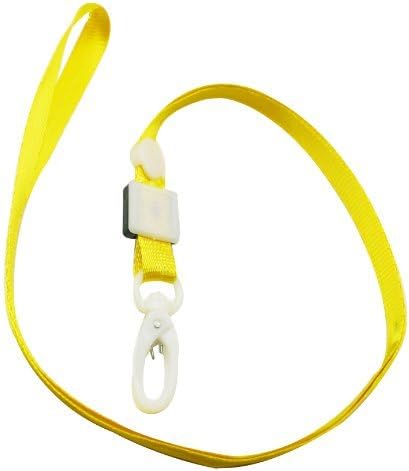 Chuzhao Wu Yellow Polyester Lanyard Neck Strap Swivel Plastic Clip Hook For ID Card Holder(Pack Of 20)