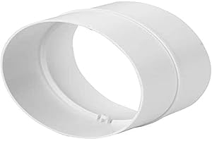 EUROPLAST 125mm / 5 Inch Duct Connector - Round PVC Ducting - Ventilation Pipe, Hose, Tube