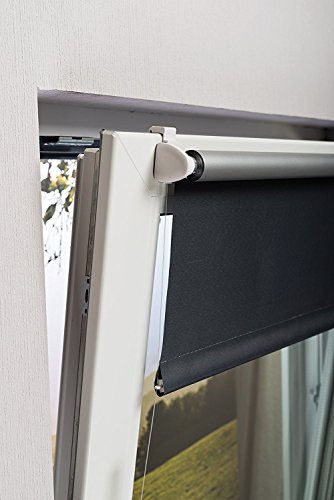 Thermo-Rollo Orange 60 x 150 cm ohne Bohren Verdunkelungsrollo Seitenzugrollo Klemmrollo - 5