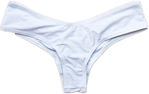 CROSS1946 Wome's Bikini Semi Bottoms V Cheeky Thong Scrunch Runched Brazilian Swimsuit Swimwear Beachwear