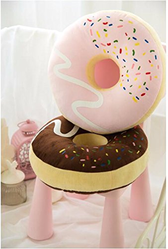 icase4u® Emoji-heißer Verkaufs-Rüschen besetzte Kissen Dekorative Kissen Donut Big Eindickung Kissen Siesta (rosa) - 3