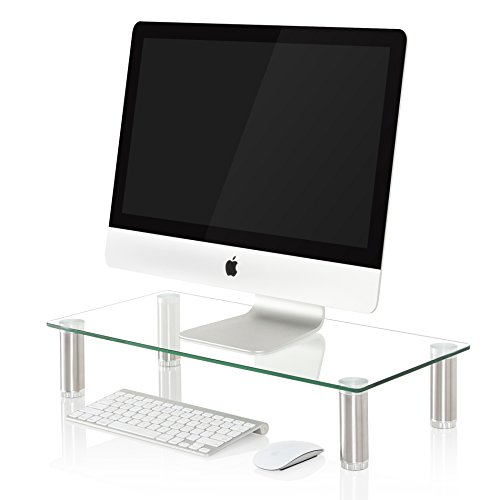 Fitueyes Monitorständer aus Glas 60x28x12cm klar DT106006GC - 2