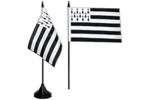 Digni® Drapeau de Table France Bretagne, Mini Drapeau - 10 x 15 cm