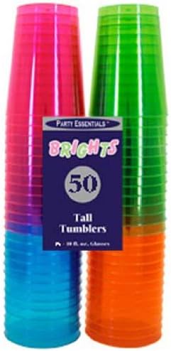 Neon Plastic Tumbler Party Glasses Pk50 (struts-6720)
