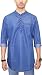 Kuons Avenue Denim Cotton Long Sleeve Mandarin Collared Kurta for Men (Colour Options Inside) (True Blue) RS.999.00