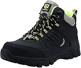 LARNMERN Chaussures de sécurité pour Hommes à Bout en Acier, Chaussures de Travail extérieures Anti-perforantes LM-317 (40 EU Vert Noir)