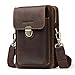 Produktbild SKKMALL Herren Umhängetasche Leder Umhängetasche Retro Telefon Kleine Umhängetasche (Color : Brown, Size : M)