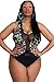 Produktbild Neue Damen Plus Größe Multi Farbe Mesh-Einsatz One Piece Bademode Monokini Beachwear Badeanzug Größe UK 18-20 EU 46-48