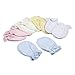 Baby Girl Boy Newborn Scratch Mittens pack of 2 pairs. 100 Cotton (Cream)