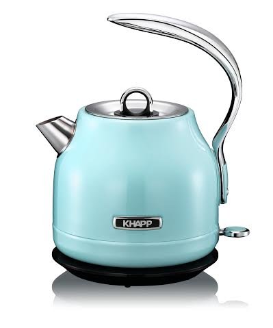 KHAPP Retro Premium Wasserkocher aus Edelstahl Kabellos 2025 Watt 1,2 Liter Teekessel (Light Blue)