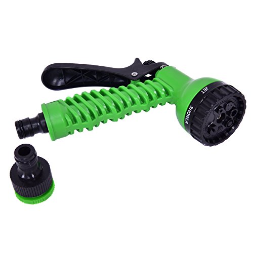 Costway Gartenschlauch Wasserschlauch Flexischlauch Bewässerungsschlauch Zauberschlauch dehnbar flexibel grün Länge 7,5m bis 60m (15m) - 5