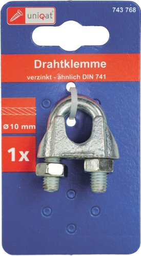 Preisvergleich Produktbild Drahtseilklemme UNIQAT DRAHTSEIL KLEMME10MM VERZ. 1ST von Uniqat
