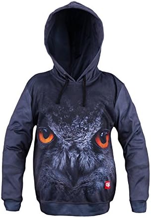 Junior Boys Girls Wild Print Eagle Hoodie Blouse Scooter BMX Rider Skateboarder