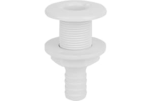 SOLUPTANISU 3/4in Deck Drain Marine Thru Hull Exhaust Fittings,Plastic Marine Thru Exhaust Fittings Through Contion Boat Outlet Plug Hose White through hull bie boat skin fitting fittingor