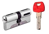  IFAM WX1000 Bombin de seguridad 30x30 color NIQUEL, reforzado, antirotura, antibumping, antitaladro, leva antiextracción, cerradura para puerta, incluye 5 llaves el cilindro y tarjeta de seguridad