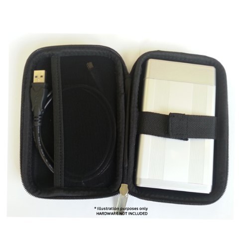 Bipra Schutztasche für externde Festplatten (für 6,4 cm / 2,5 Zoll, aus EVA-Schaum) Silver - 2