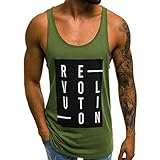 Produp Fashion Tops Männer Casual Slim Brief Gedruckt Ärmelloses Tank Top T-Shirt Top Bluse Comfoutable Sport Pullover