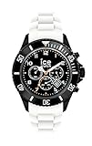 Ice-Watch - ICE Chrono Black White - Weiße Herrenuhr mit Silikonarmband - 013707 (Large)