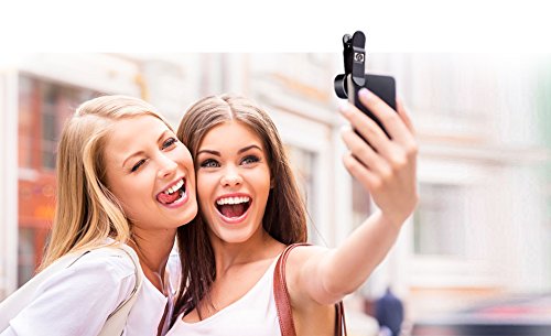 APEXEL Deluxe Universal 5 in 1 Clip-On-Kamera-Objektiv-Kit, 198 Grad Fisheye + 0,63 X Weitwinkelobjektiv und 15X Makroobjektiv, 2X Teleskopobjektiv + CPL Objektiv fÃ¼r iPhone 7/6/6 Plus / SE, Samsung Galaxy s6 / s6 Rand, s7 / s7 Edge, HTC, Huawei und die meisten Smartphones