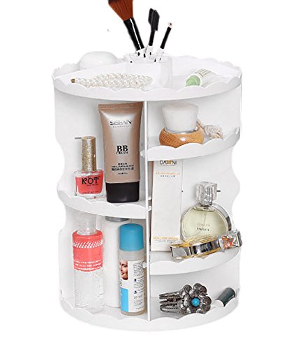 St.Oswalds Rotating Kosmetik Organizer Tower für Make UP Aufbewahrungs (Weiß)