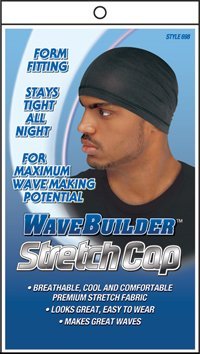 Wave Builder Stretch Cap No 698 Black