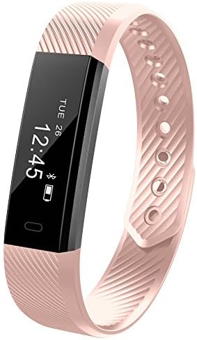 Fitness Tracker, Letscom Fitness Tracker Watch with Slim Touch Screen and Wristbands, Wearable Activity Tracker as Pedometer Sleep Monitor for Android and iOS (Pink)
