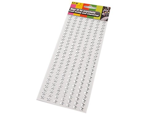 182 Sterne silber 10mm selbstklebend, Perlen, Dekosteine, Schmucksteine, Kristalle, Karten, viele Farben