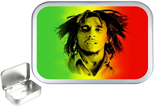 Teez Various Designs Novelty 50ml 1oz Silver Hinged Tobacco Tins