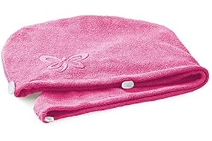 WANDBREITE Jemako Haarturban Einheitsgröße pink Turban Haartrockentuch Handtuch Trocknen Handtücher Schnelltrocknend Saugfähiges Haar Wrap Kinder Mädchen Frauen