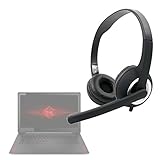 DURAGADGET Auriculares de diadema negros con micrófono móvil, mando de volumen y doble salida minijack para Portátil Asus K540LA XX659T / Chuwi LapBook 12.3 / HP 14 bs036ng , HP 15 bs030n , HP OMEN 15-ce002ns , HP Pavillion 15 cc508ns