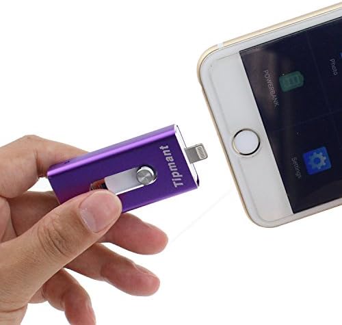 Escomdp iPhone Lighting USB Flash Drive 32GB Jump Thumb Drive Memory Stick Pen Drive for Computer, iPhone Apple IOS and Android Smart Phones (32GB, Purple)