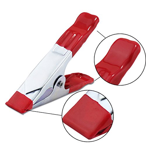 6 x 4 „A Metallfederschellen gummierte gespitzte Grip Halter für Camping Persenning Red - 3