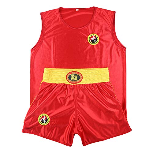 Fuyingda Unisexe Adulte Enfants Arts Martiaux Vêtements Sanda Vêtements Costume Muay Thai Combat Combat Formation Entraînement Fitness Sports Shirt Gilet Shorts