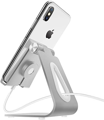MOSTY Tablet Stand Compatible with All Types Mobile Phone Tablet, 2 in 1 Aluminum Adjustable Tablet Desktop Holder Bracket Watch Base Charging Dock