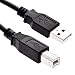 Produktbild GIGAFOX® Hochwertiges High-Speed Druckerkabel Scannerkabel schwarz USB A auf USB B - für Brother FAX 2920 2920 ML 2920 P 2920 Series 2940 2950 4750 5000 P (1 Meter)