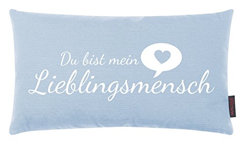 Kissen Lieblingsmensch himmelblau 30x50cm Made in Germany