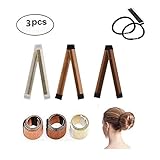 Hair bun maker，Lzhoo 3pcs Bun Maker,different colors of French Twist Hair Accessories for girls,women.