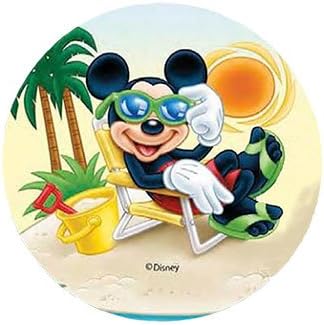 ~DISNEY MICKEY MOUSE CAKE TOPPER 14.5 CM EDIBLE WAFER / RICE VI. PAPER CUP CAKE DECORATION TOPPERS BIRTHDAY PARTY KIDS