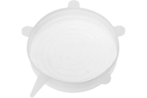 Kexpery Tapas elásticas de silicona para alimentos, reutilizables, elásticas, ecológicas, redondas, para microondas, sin BPA, cubiertas de silicona para platos, tarros, cuencos (14 cm)