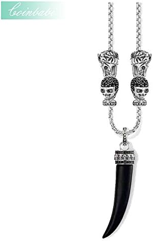 Necklace Tiger Tooth Trendy Gift For Women Men, Thomas Style Rebel Bead TS 925 Sterling Silver Fashion Jewelry Wholesale