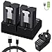 Price comparison product image Charging Station for Ring Rechargeable Batteries, Charge up to 2 Ring Batteries at the Same Time, Compatible with Ring Video Doorbell 2, Ring Spotlight Cam Battery