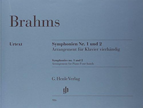 Symphonies no.1 and 2 - Arrangement for Piano Four-hands - piano (4 hands) - piano reduction for 2 pianos - (HN 986)