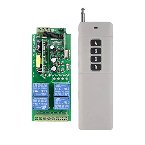 lejin AC 230 V 4 canales 433 MHz mando a distancia Receptor de radio de