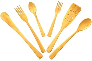 QUEPUEDOREGALAR Pack de Utensilios Cocina Madera de boj fabricación Artesanal 6 Piezas