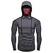 Produktbild DNOQN Pullover Herren Sale Sweatshirt Günstig Maske Schädel Reine Farbe Pullover Langarm Kapuzenpullover Tops Bluse