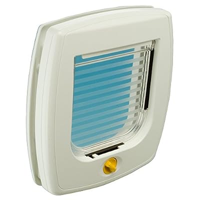 Ferplast Porte pour Chats 4-positions Swing 3, Dimensions Extérieures 22,5 X 5 X 25,2 Cm, Dimensions Intérieures 14,5 X 14,8 Cm, colori Blanc