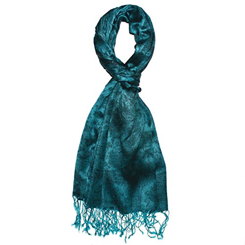 Lorenzo Cana Men's Paisley Scarf Turquoise Türkis Petrol Blaugrün