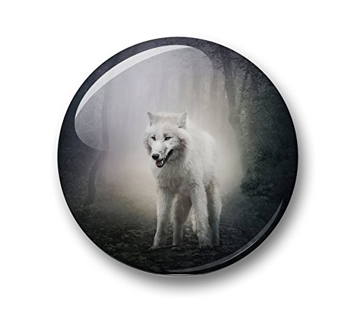 Wolf Wölfe Grauwolf europäischer Wolf – 6 große Kühlschrankmagnete Ø 5 cm [ 02 ] für Memoboard Pinnwand Magnettafel Whiteboard - 6